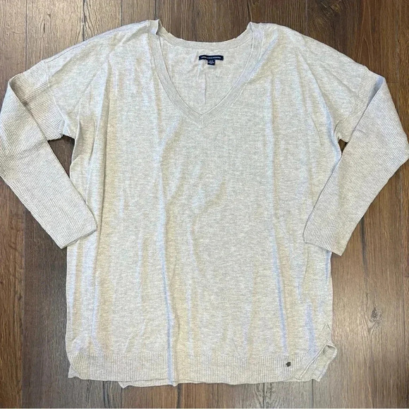 American Eagle gray neck sweater SZ MED - Picture 1 of 4